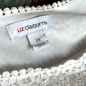 Liz Claiborne white lace top